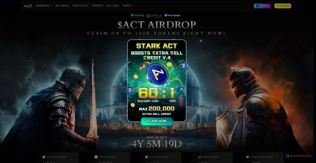 Security scan screenshot of http://acet.finance.app-reward.site/index.html