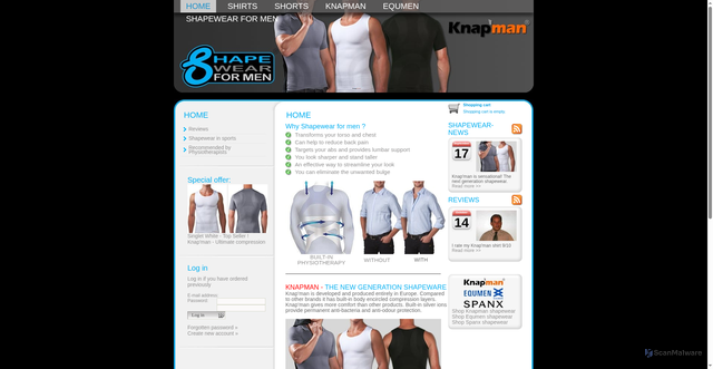Security scan screenshot of https://shapewearformen.se