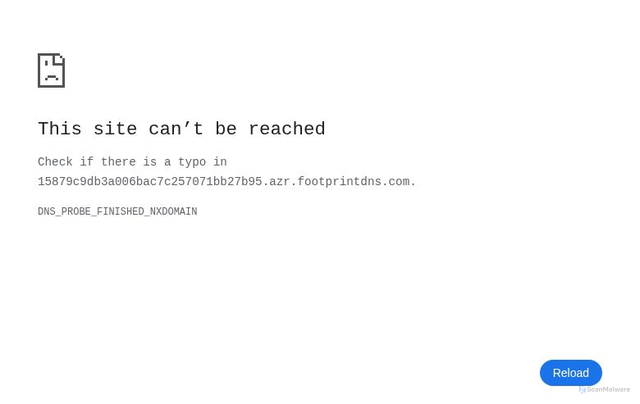 Security scan screenshot of https://15879c9db3a006bac7c257071bb27b95.azr.footprintdns.com/