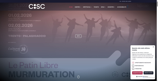 Security scan screenshot of https://www.centrosantachiara.it/