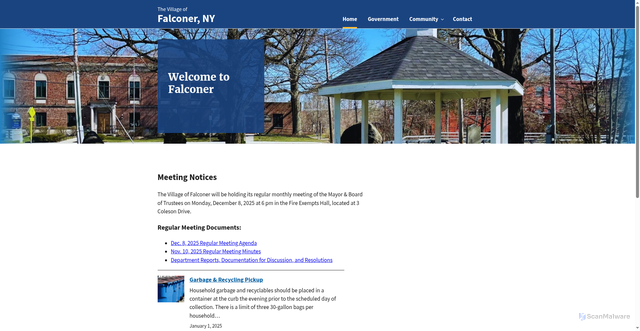 Security scan screenshot of https://www.falconerny.gov/