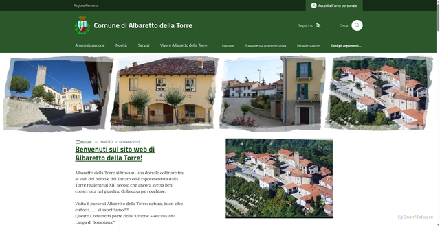 Security scan screenshot of https://www.comune.albarettodellatorre.cn.it/