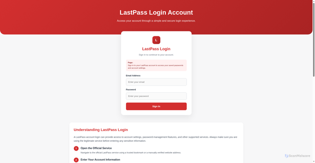Security scan screenshot of https://us-lastpass.pages.dev