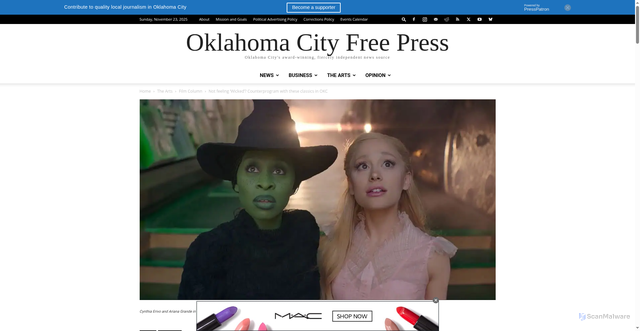 Security scan screenshot of https://freepressokc.com/not-feeling-wicked-counterprogram-with-these-classics-in-okc/