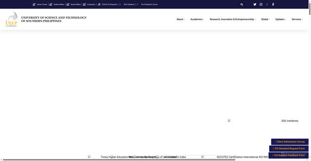 Security scan screenshot of https://ustp.edu.ph