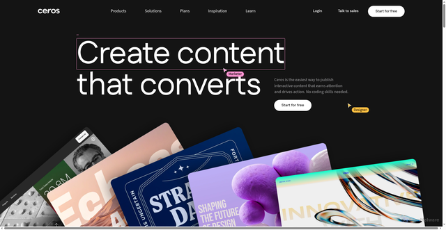 Security scan screenshot of https://view.ceros.com