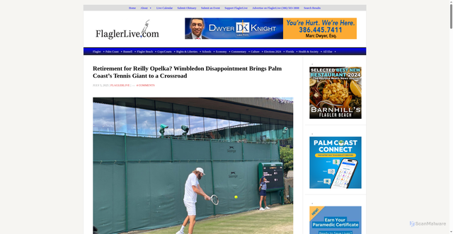 Security scan screenshot of https://flaglerlive.com/opelka-crossroad-lewis/