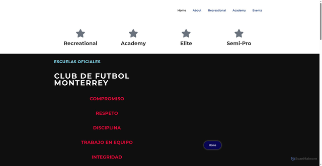 Security scan screenshot of http://rayadosfc.com/
