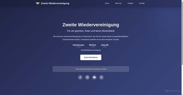Security scan screenshot of https://zweitewiedervereinigung.com/