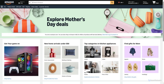 Security scan screenshot of amazon-clone-silk-alpha.vercel.app