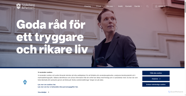Security scan screenshot of https://soderbergpartners.se