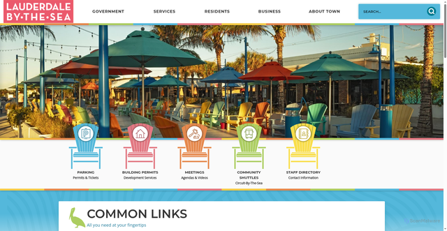 Security scan screenshot of https://www.lauderdalebythesea-fl.gov/