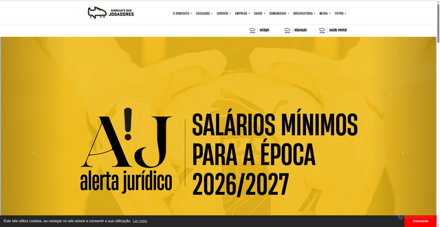 Security scan screenshot of https://sjogadores.pt