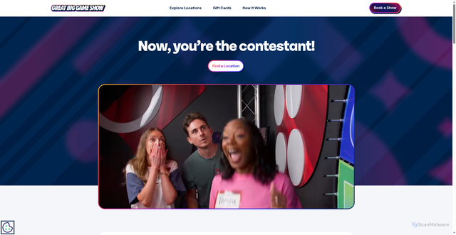 Security scan screenshot of https://greatbiggameshow.com