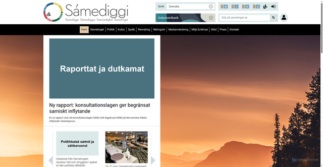 Security scan screenshot of https://www.sametinget.se