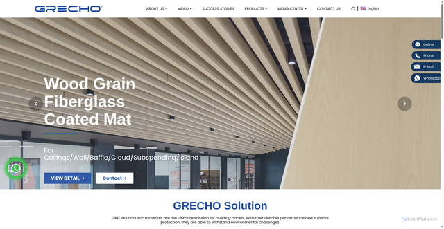 Security scan screenshot of https://grechofiberglass.com