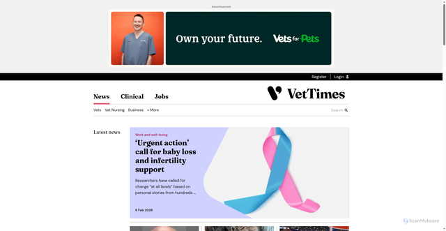 Security scan screenshot of https://vettimes.com