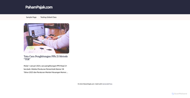 Security scan screenshot of http://www.pahampajak.com/