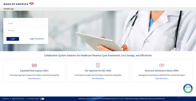 Security scan screenshot of https://external.healthlogic.com
