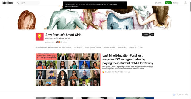 Security scan screenshot of https://amysmartgirls.com/