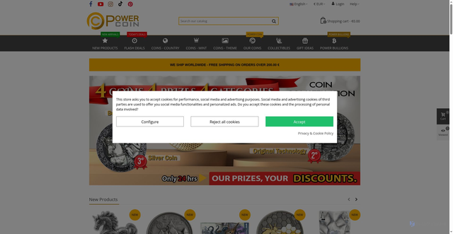 Security scan screenshot of https://www.powercoin.it
