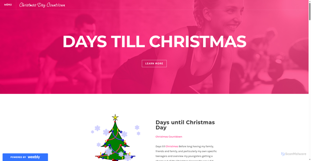 Security scan screenshot of https://daystillchristmasday.weebly.com/