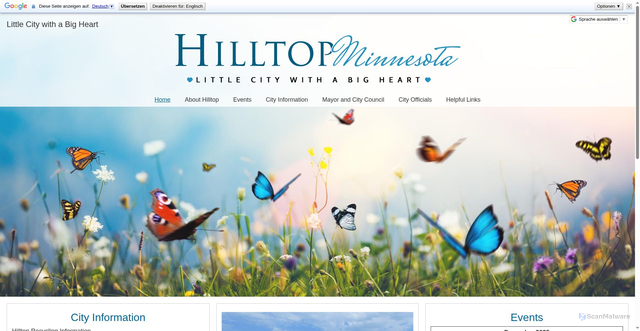 Security scan screenshot of https://hilltopmn.gov/