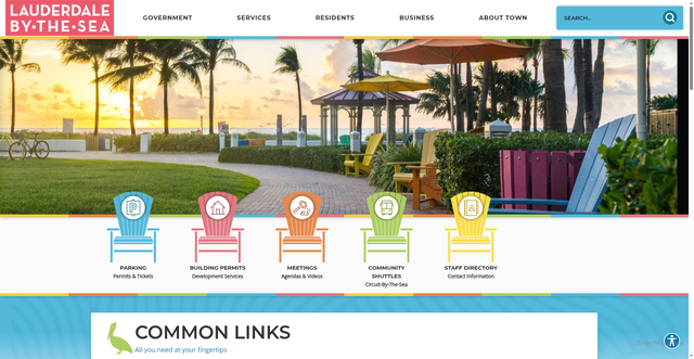 Security scan screenshot of https://www.lauderdalebythesea-fl.gov/
