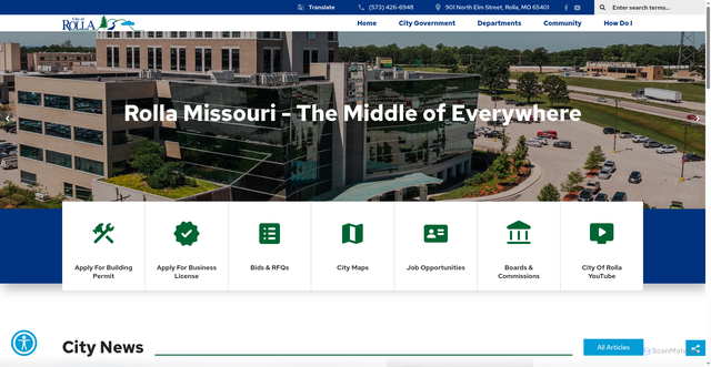 Security scan screenshot of https://rollacity.gov/