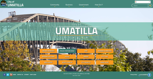 Security scan screenshot of https://www.umatilla.gov/