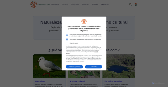 Security scan screenshot of https://www.asturnatura.com