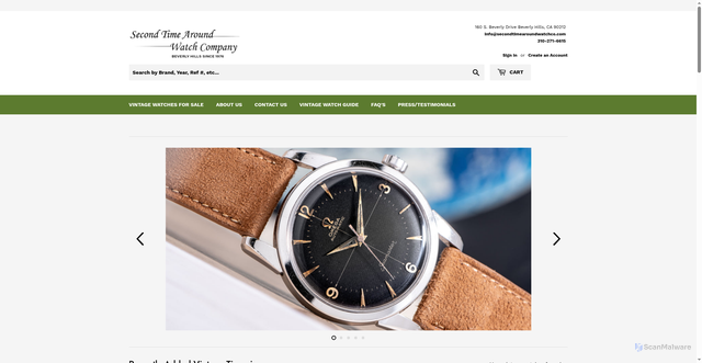 Security scan screenshot of https://secondtimearoundwatchco.com