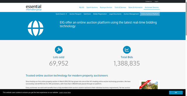 Security scan screenshot of https://eigonlineauctions.com