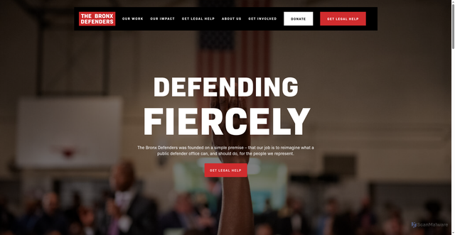Security scan screenshot of https://www.bronxdefenders.org/