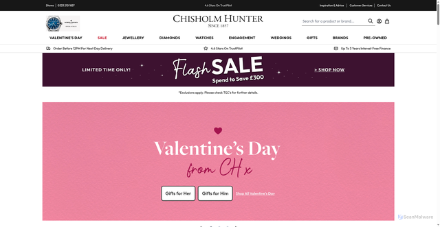 Security scan screenshot of https://www.chisholmhunter.co.uk