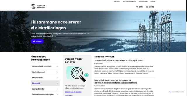Security scan screenshot of https://www.svk.se