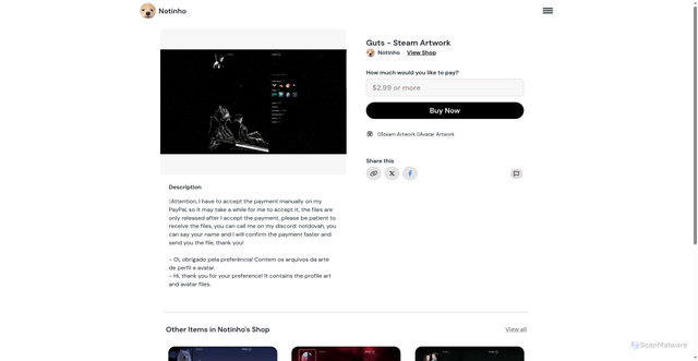 Security scan screenshot of https://ko-fi.com/s/4baef29790