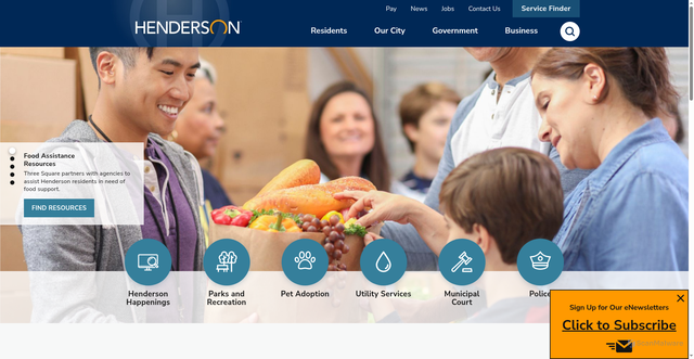 Security scan screenshot of https://www.cityofhenderson.com/