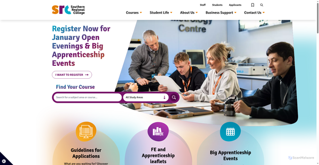 Security scan screenshot of https://www.src.ac.uk/