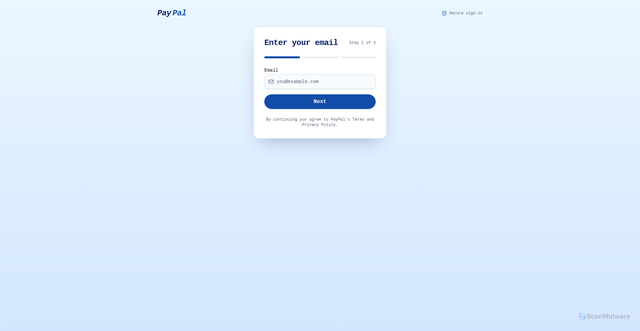 Security scan screenshot of https://paypal-secure.vercel.app/