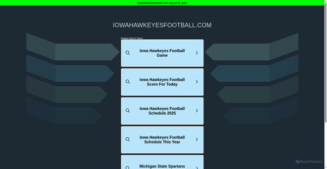 Security scan screenshot of https://iowahawkeyesfootball.com/