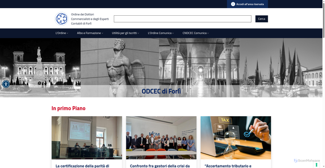 Security scan screenshot of https://www.odcecforlicesena.it