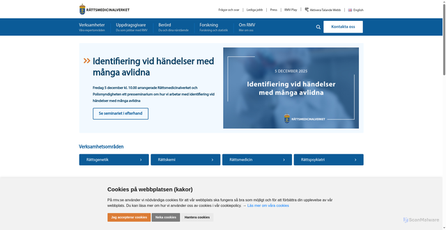 Security scan screenshot of https://www.rmv.se/