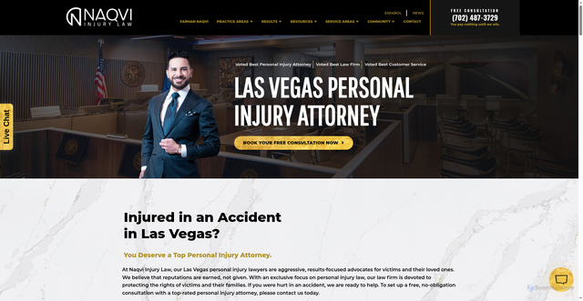 Security scan screenshot of https://naqvilaw.com/las-vegas-personal-injury-attorney/