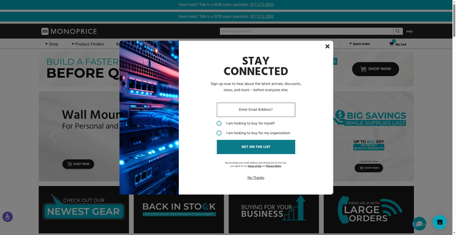 Security scan screenshot of https://monoprice.com
