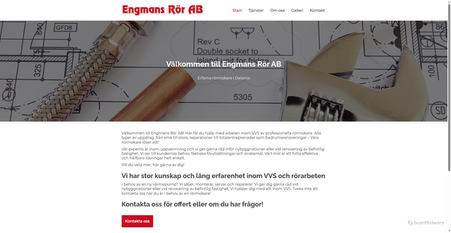 Security scan screenshot of https://engmansror.se