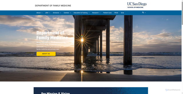 Security scan screenshot of https://familymedicine.ucsd.edu