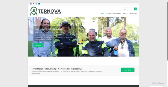 Security scan screenshot of https://tnordin.se