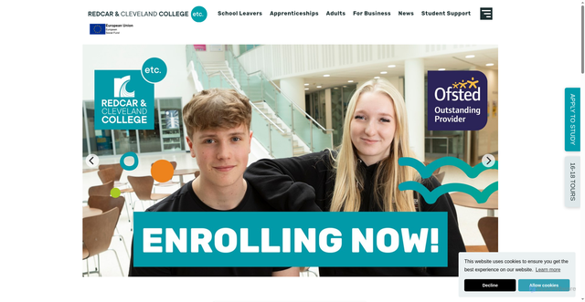 Security scan screenshot of https://www.cleveland.ac.uk/home