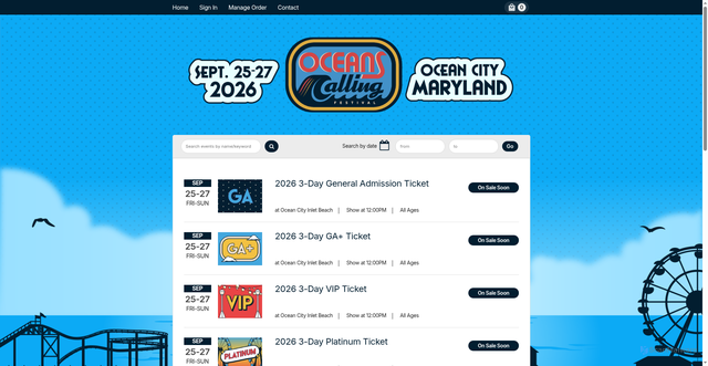 Security scan screenshot of https://oceanscalling.frontgatetickets.com/